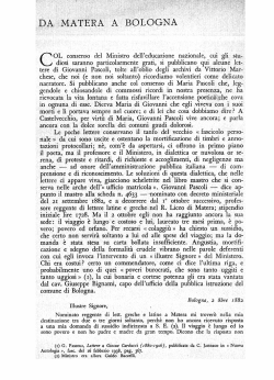 da Matera a Bologna - Lettere inedite