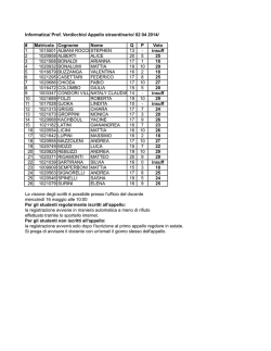 Informatica/ Prof. Verdicchio/ Appello straordinario/ 02 04 2014