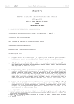 Direttiva 2014/49/UE - Fondo Interbancario di Tutela dei Depositi