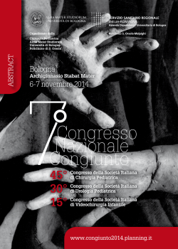 Bologna 6-7 novembre 2014 - 7° Congresso Nazionale Congiunto 6