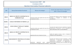 Convenzione MEF - ABI 8 ottobre 2014 Banche