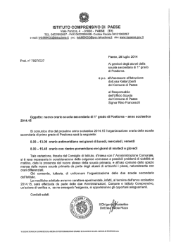 secondaria-postioma - Istituto Comprensivo Casteller di Paese