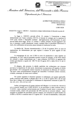 nota 362 del 6 febbraio 2014 assunzioni aggiuntive sostegno 2013
