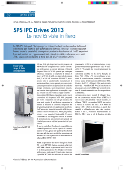 SPS IPC Drives 2013 Le novità viste in fiera
