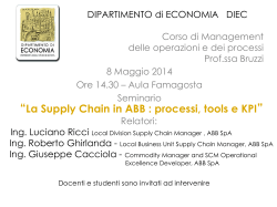 “La Supply Chain in ABB : processi, tools e KPI”