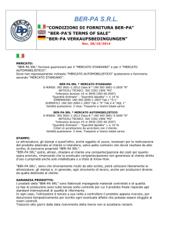 Condizioni di fornitura - Ber-Pa