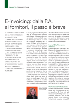 E-invoicing: dalla P.A. ai fornitori, il passo &egrave; breve