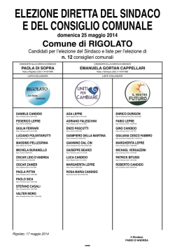domenica 25 maggio 2014