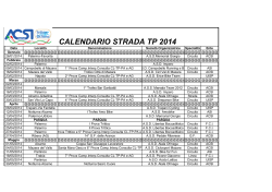 U.D. CALENDARIO STRADA TP 2014 - ACSI Settore Ciclismo Sicilia