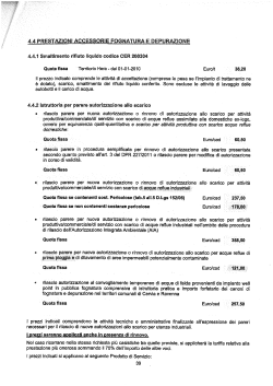 4.4 PRESTAZIONI ACCESSORIE FOGNATURA E DEPURAZIONE