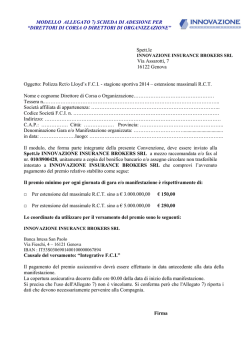DIRETTORI DI CORSA O DIRETTORI DI ORGANIZZAZIONE