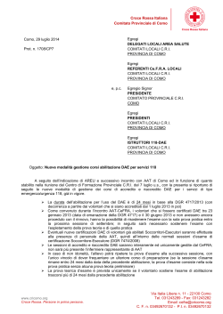 Download - CeFRA - Centro di Formazione Provinciale CRI Como