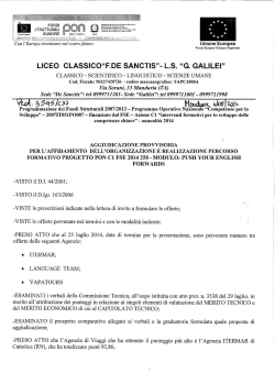 Decreto aggiudicazione provvisoria PON C1-FSE-2014-258