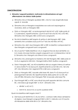 Esercizi - Dimostrazioni geometria
