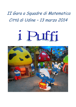 II Gara a Squadre di Matematica Città di Udine – 13 marzo 2014