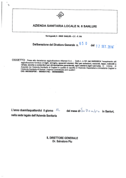 Deliberazione n.650 del 12-09-2014