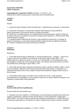 Disposizioni in materia di