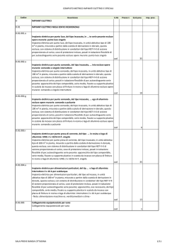 RELAZIONE IMPIANTO ELETRICO- COMPUTO METRICO -