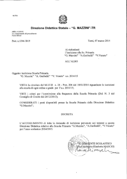 Direzione Didattica Statale - &ldquo;G. MAZZINI&rdquo;-TR