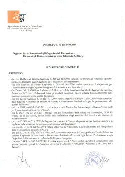 Decreto di accreditamento 2014