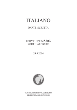 ITALIANO - Oppiminen
