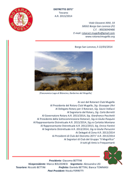 DISTRETTO 2071&deg; Toscana A.R. 2013/2014 Viale Giovanni XXIII