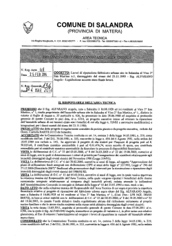 Determina n.136 - Comune di Salandra