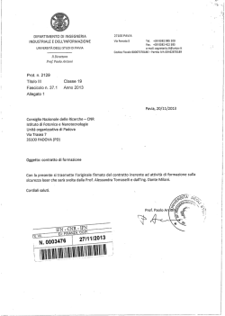 DIPARTIMENTO DI INGEGNERIA 27100 PAVIA
