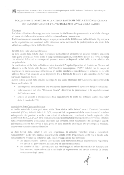 Documento di indirizzo per la costituzione della RCS