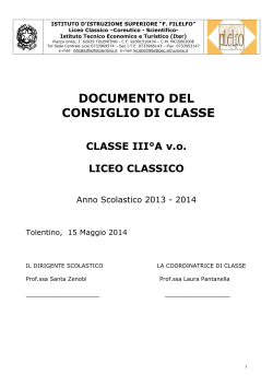 Documento 15 maggio IIIA V.O. CLASSICO