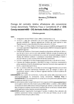 decreto n. 1304 di data 10.09.2014 proroga Telefonia fissa