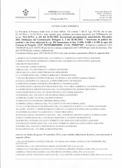 Leggi avviso - Provincia di Potenza