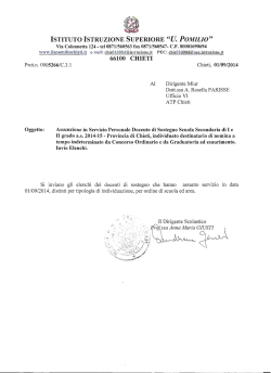 IIS &ldquo;Pomilio&rdquo; - Centro servizi amministrativi di Chieti