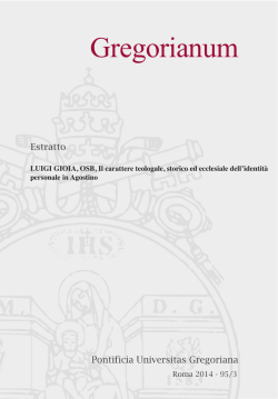 Gregorianum - Luigi Gioia osb