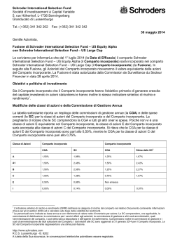 Schroder International Selection Fund Société d