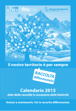 IO e per sempre Calendario 2015