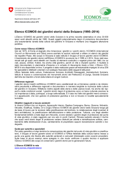 Elenco ICOMOS dei giardini storici della Svizzera (1995–2014)