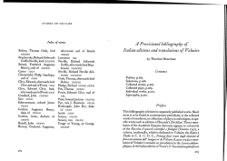 A Provisional bibliograplry "f Irclian editions and ranslations of Voltaire