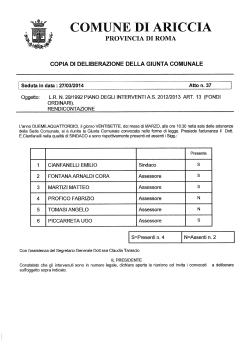 PROVINCIA DI ROMA - Comune di Ariccia