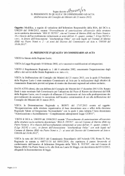 Decreto n. U00105 del 27 marzo 2014