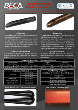 Brochure - Tubi Alettati Low Fin