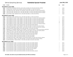 CDI Specials for June 24th, 2014