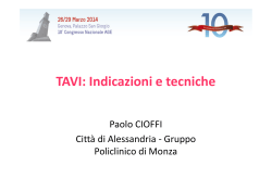 TAVI: Indicazioni e tecniche - Associazione Geriatri Extraospedalieri