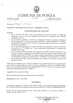 Determina R.G. n. 375.14