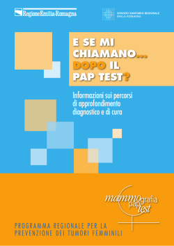 E SE MI CHIAMANO... DOPO IL PAP TEST?