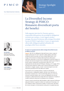 La Diversified Income Strategy di PIMCO: Rimanere diversificati