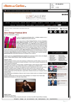 ILRESTODELCARLINO.IT Del 07-03-2014 ZERO DESIGN