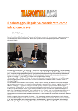 Il cabotaggio illegale va considerato come infrazione