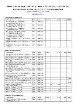 Il Programma - FISE Sicilia