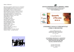 Il programma - Licei Manzoni